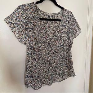 Madewell Button Floral Top